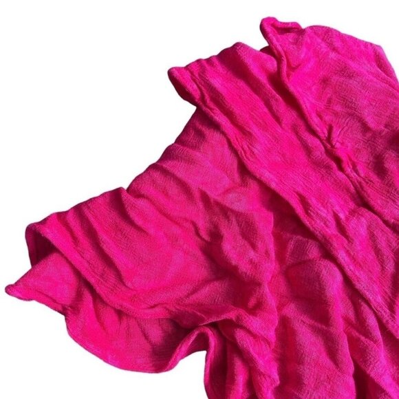 Vintage 80s/90s Bright Pink Morocco Maxi Dress Women’s Size XL Boho Hand Dyed - Picture 5 of 9